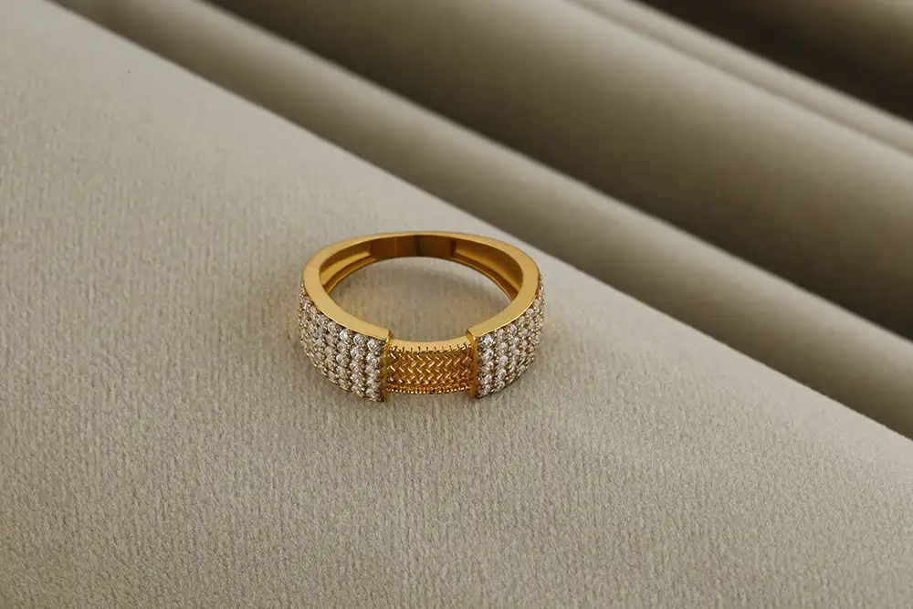 Men’s Gold Plated 925 Silver Ring VJ37